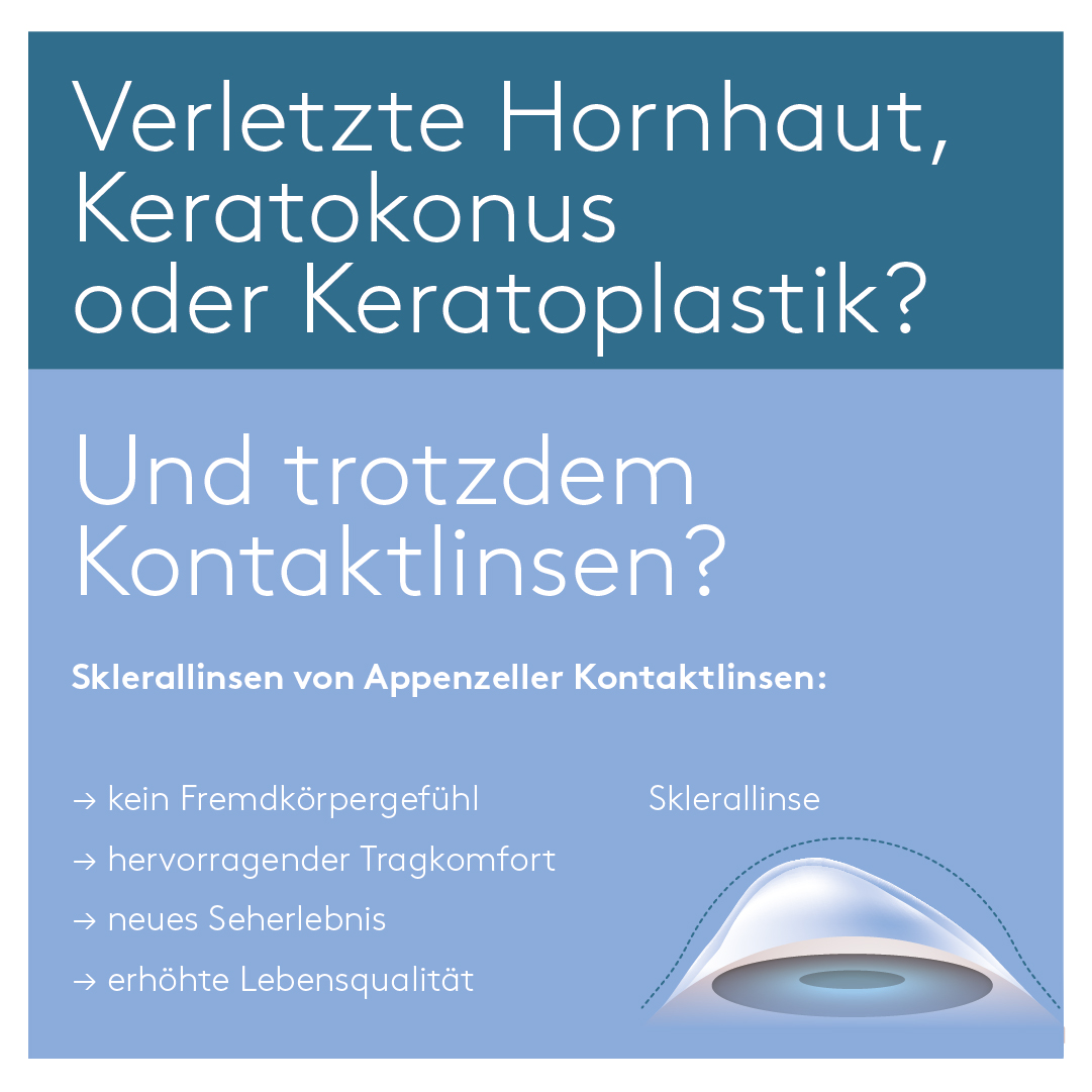 Verletzte Hornhaut, Keratokonus - Appenzeller